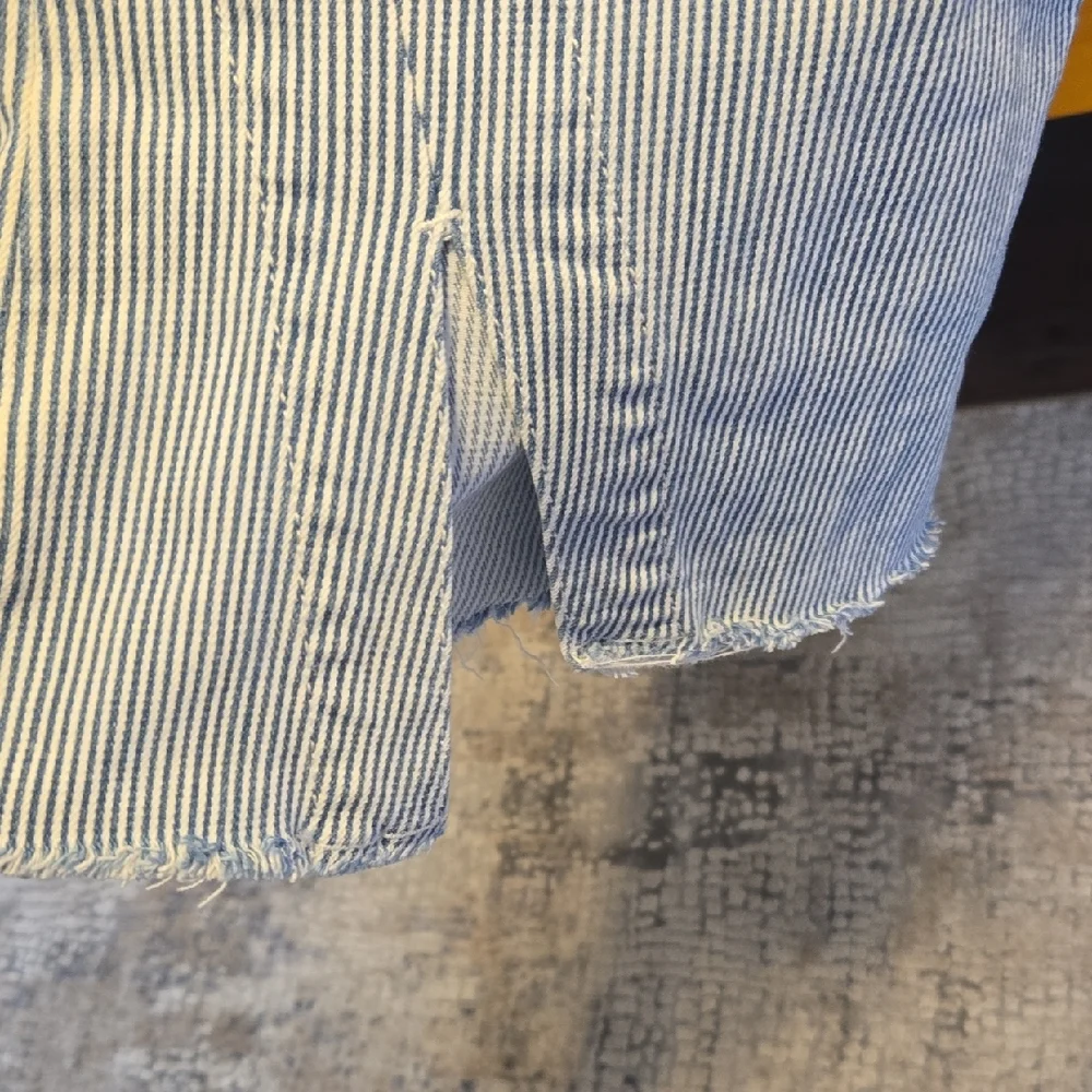 Liverpool Blue Pinstripe Ankle Leg Jeans Pull-on - Picture 5 of 6